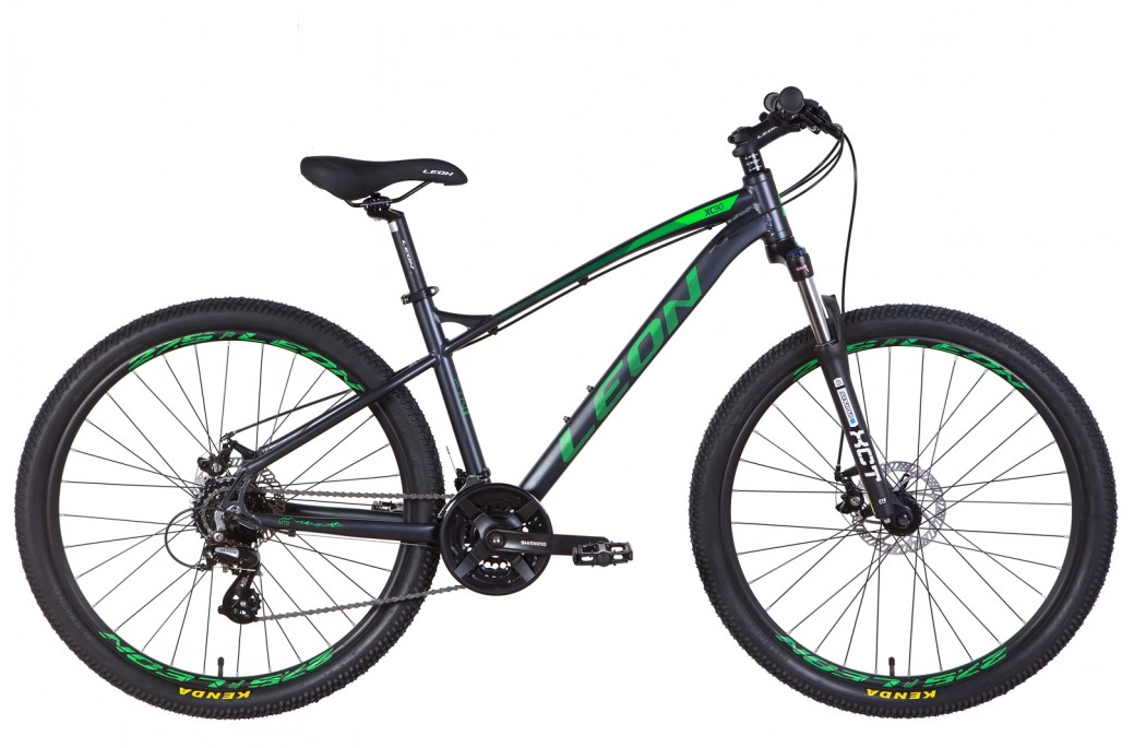 Фотография Велосипед Leon XC-90 SE AM DD 27,5" рама S (2022) Черно-зеленый